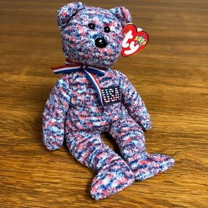 USA Beanie Baby Bear, July 4, 2000